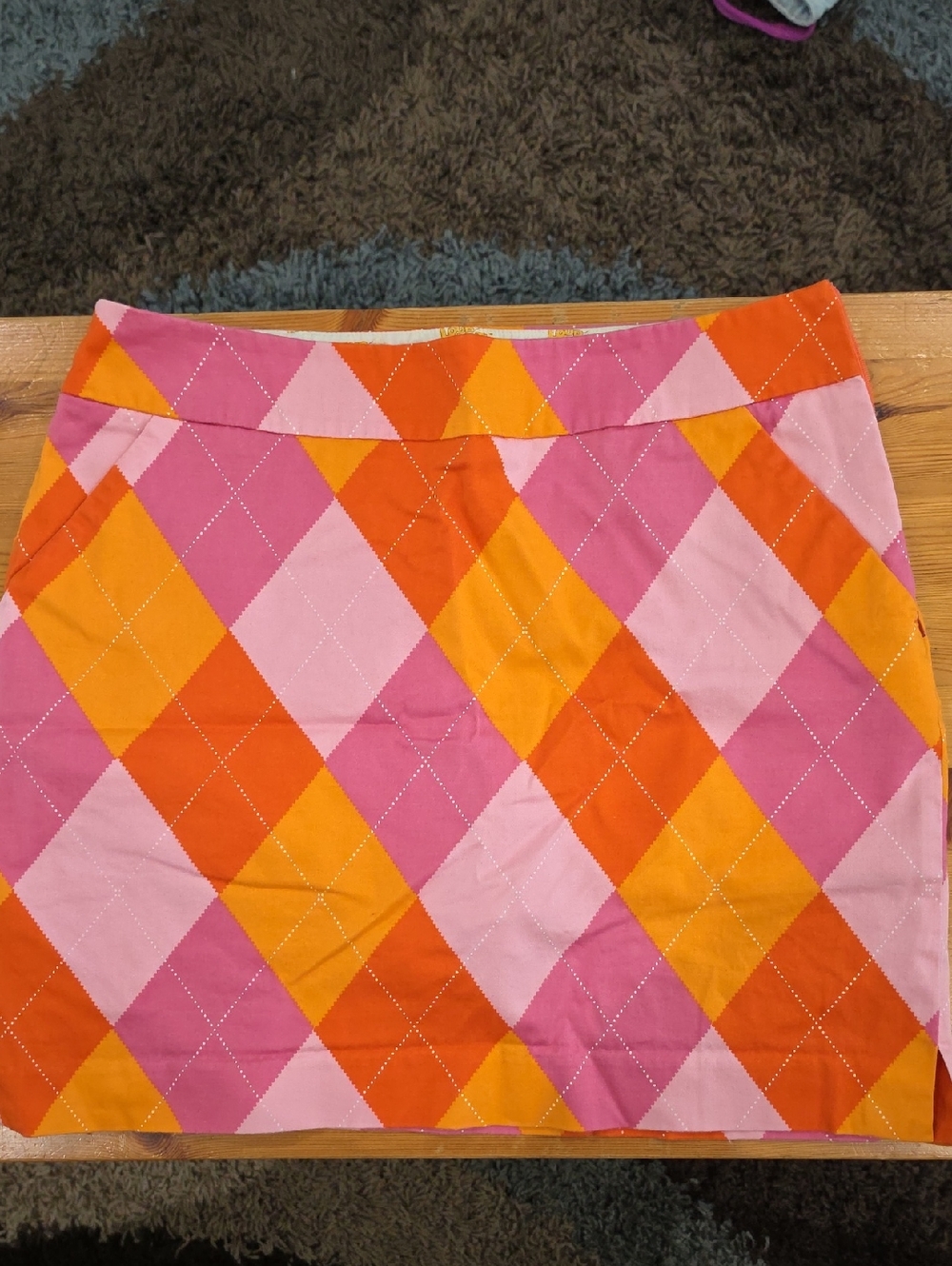 Loudmouth Golf Pink Orange Diamond-Print Women’s Skirt/Skort